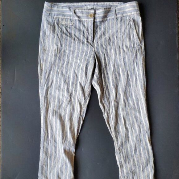 Loft Striped Ankle Cut Pants - Picture 3 of 9